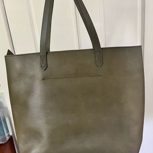 Madewell Transport Tote leather green NWT